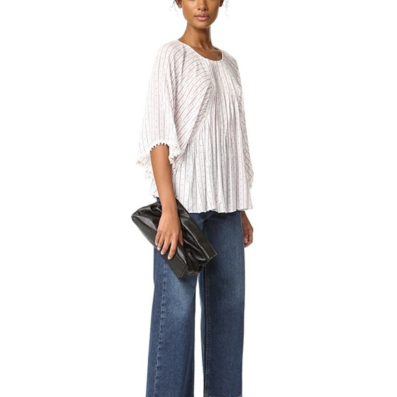 Moon River Boho Stripped Blouse - Picture 4 of 10